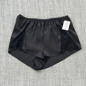 In Bloom Pajama Shorts Womens Small Black Lace Satin‎